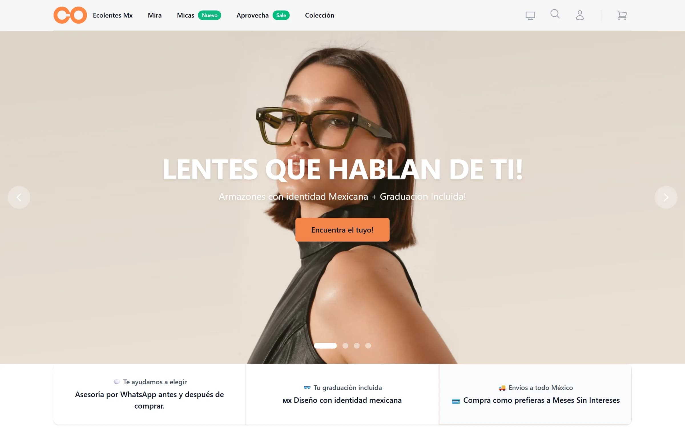 Portada de una tienda en línea en producción sobre STE Flux